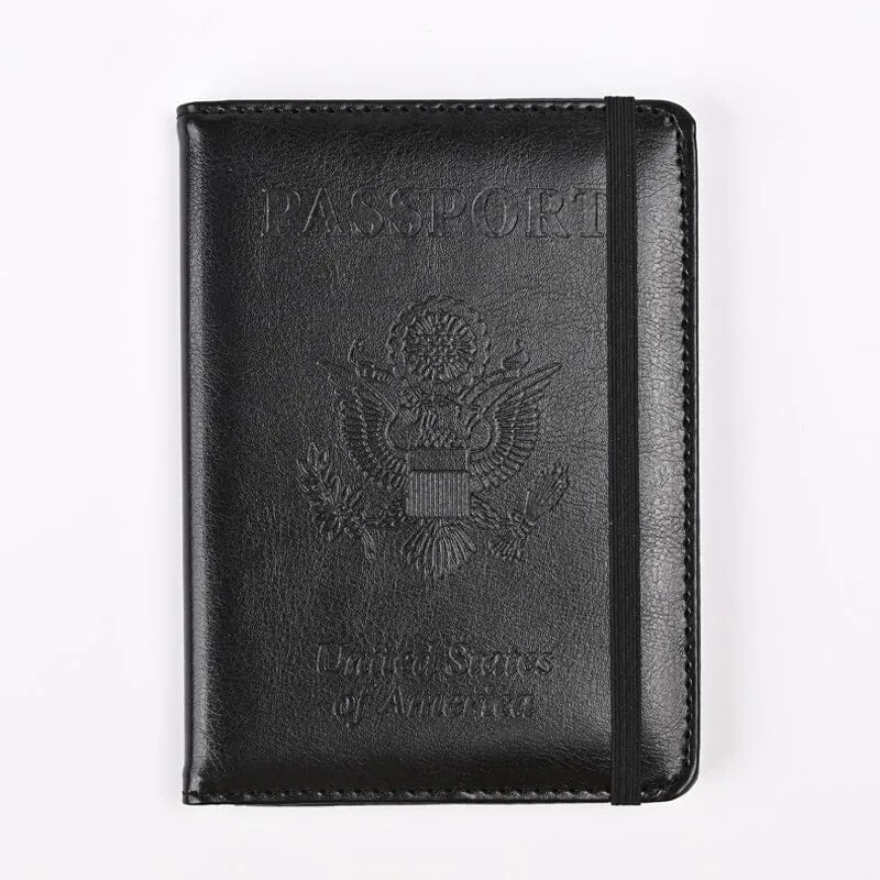 PU Leather RFID Passport Holder