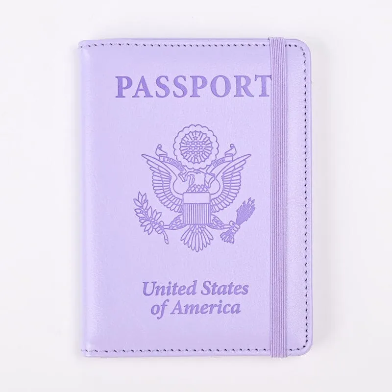 PU Leather RFID Passport Holder
