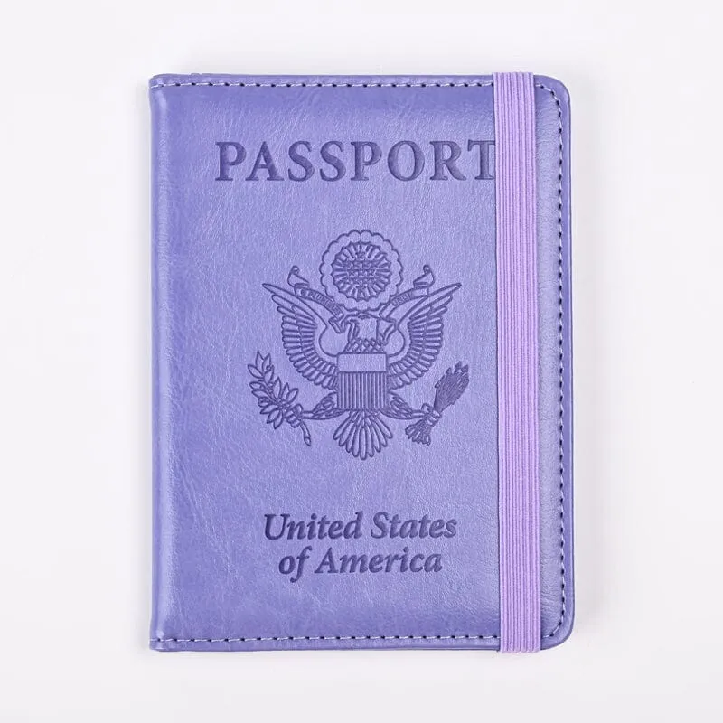PU Leather RFID Passport Holder