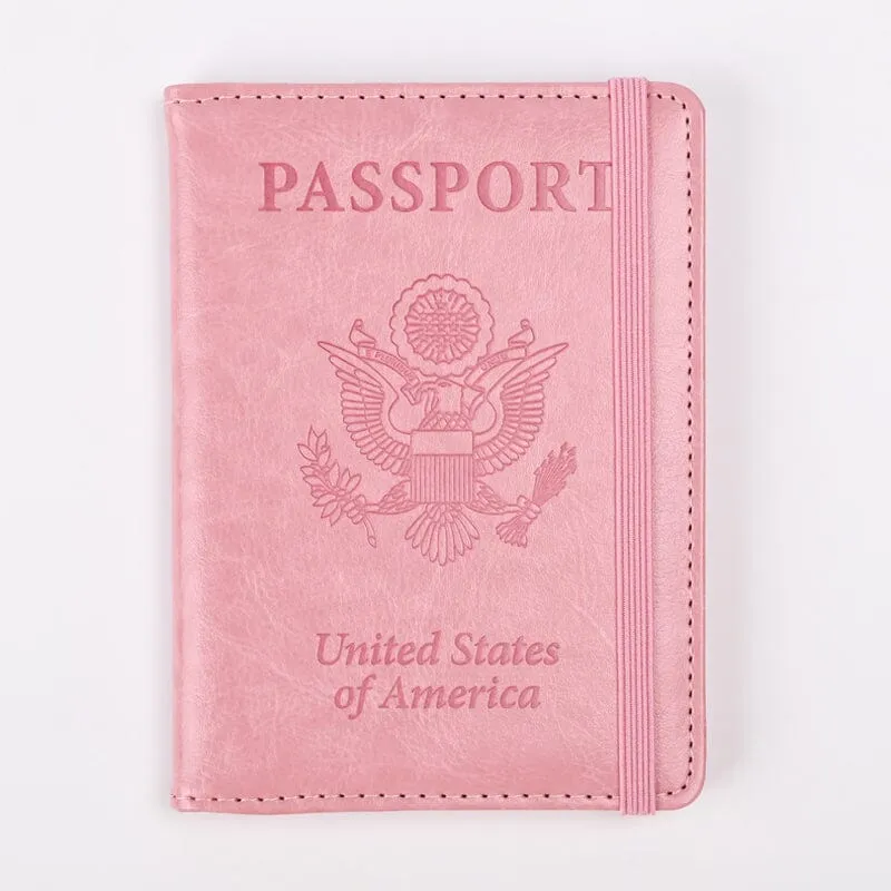 PU Leather RFID Passport Holder