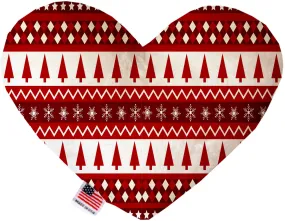 Red Classic Christmas 8 Inch Canvas Heart Dog Toy