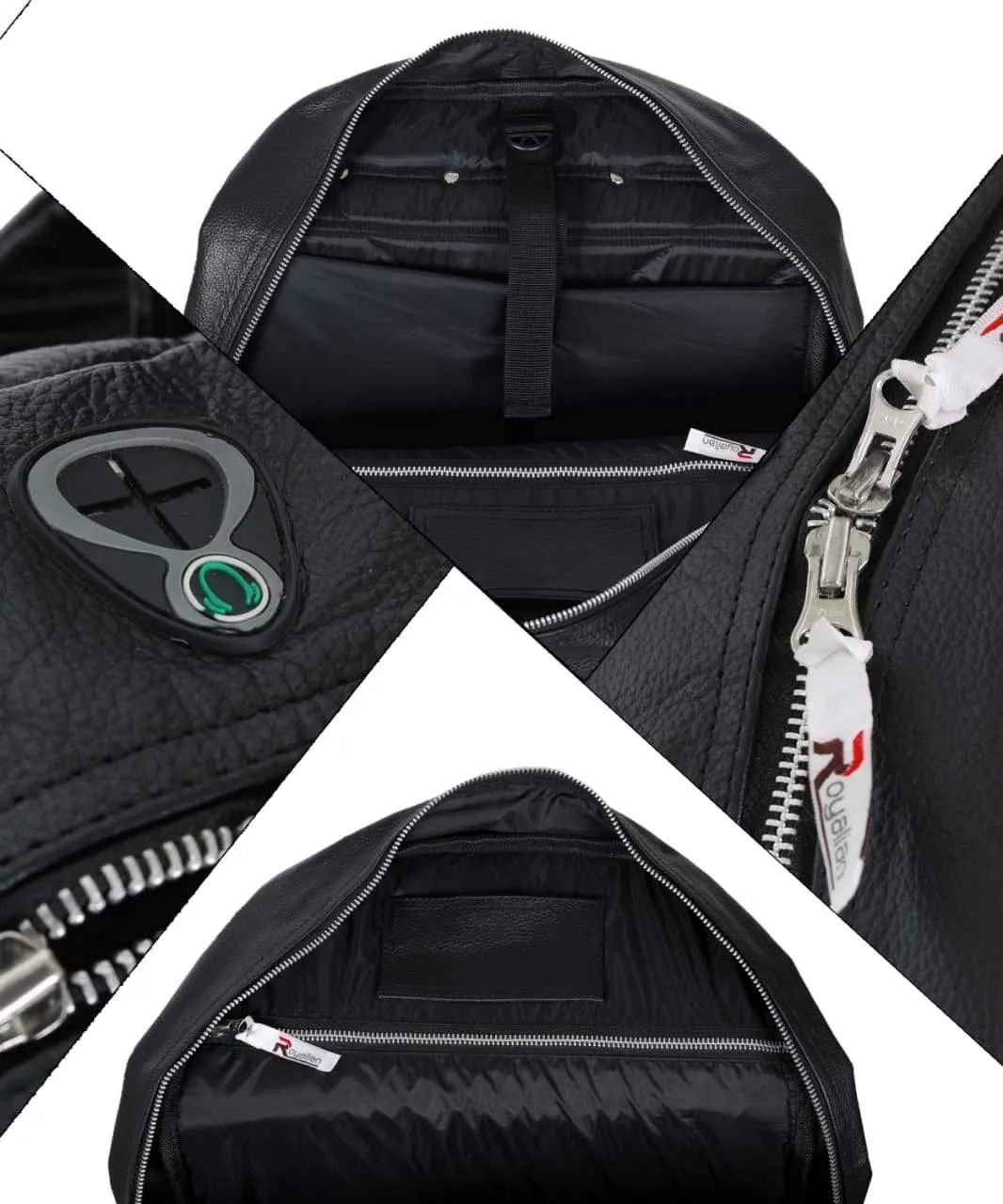 Royalian Horse Riding Cowhide Leather Backpack Bag