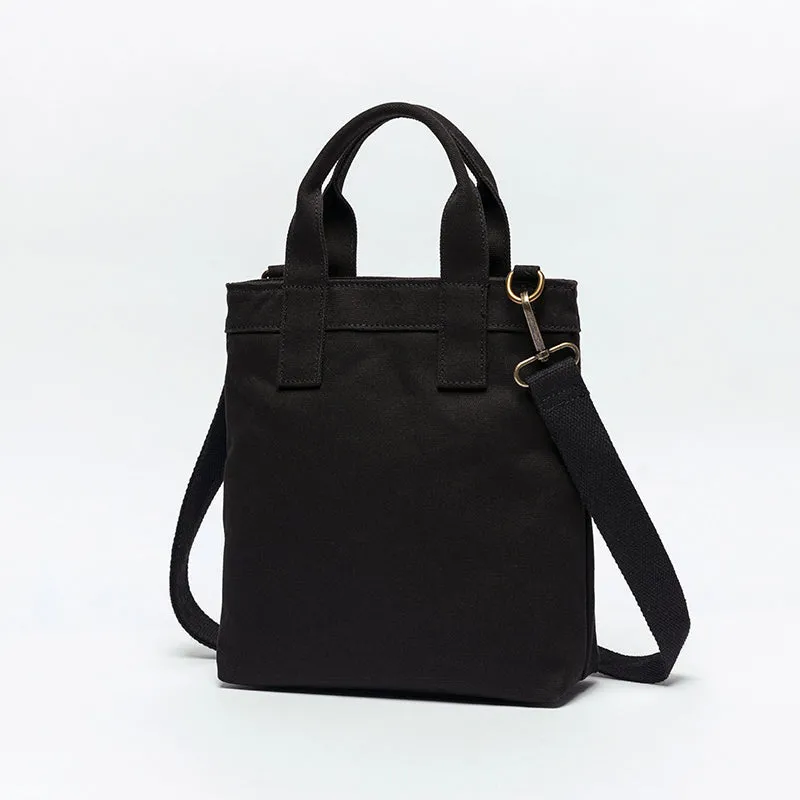 Small Canvas Tote Bag Purse Cotton Canvas Tote Bag Black Womens