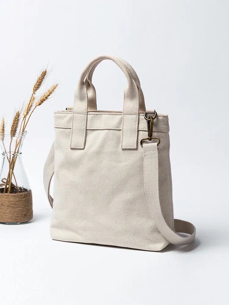 Small Canvas Tote Bag Purse Cotton Canvas Tote Bag Black Womens