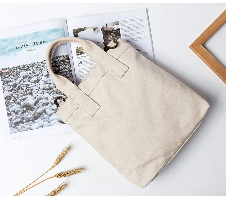 Small Canvas Tote Bag Purse Cotton Canvas Tote Bag Black Womens