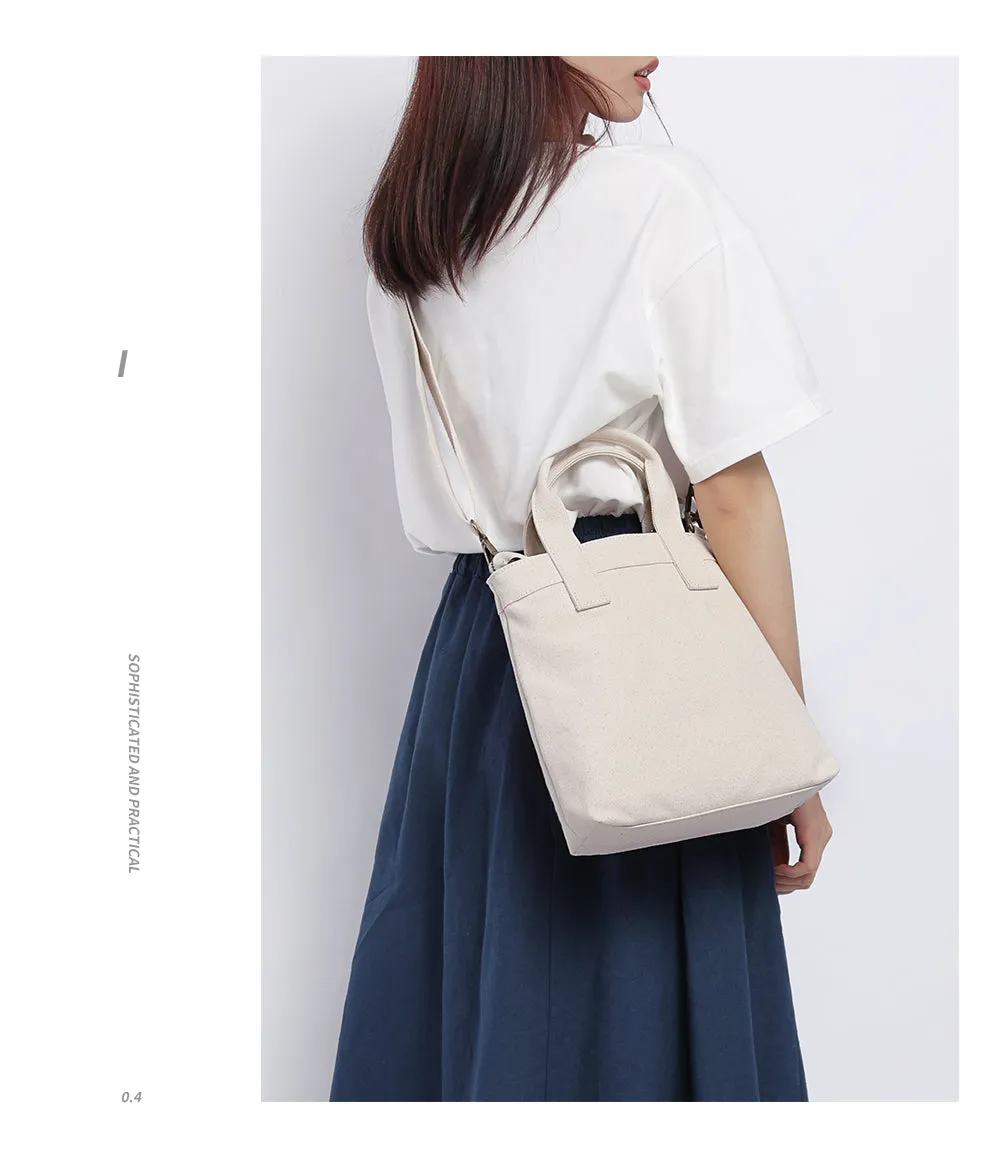Small Canvas Tote Bag Purse Cotton Canvas Tote Bag Black Womens