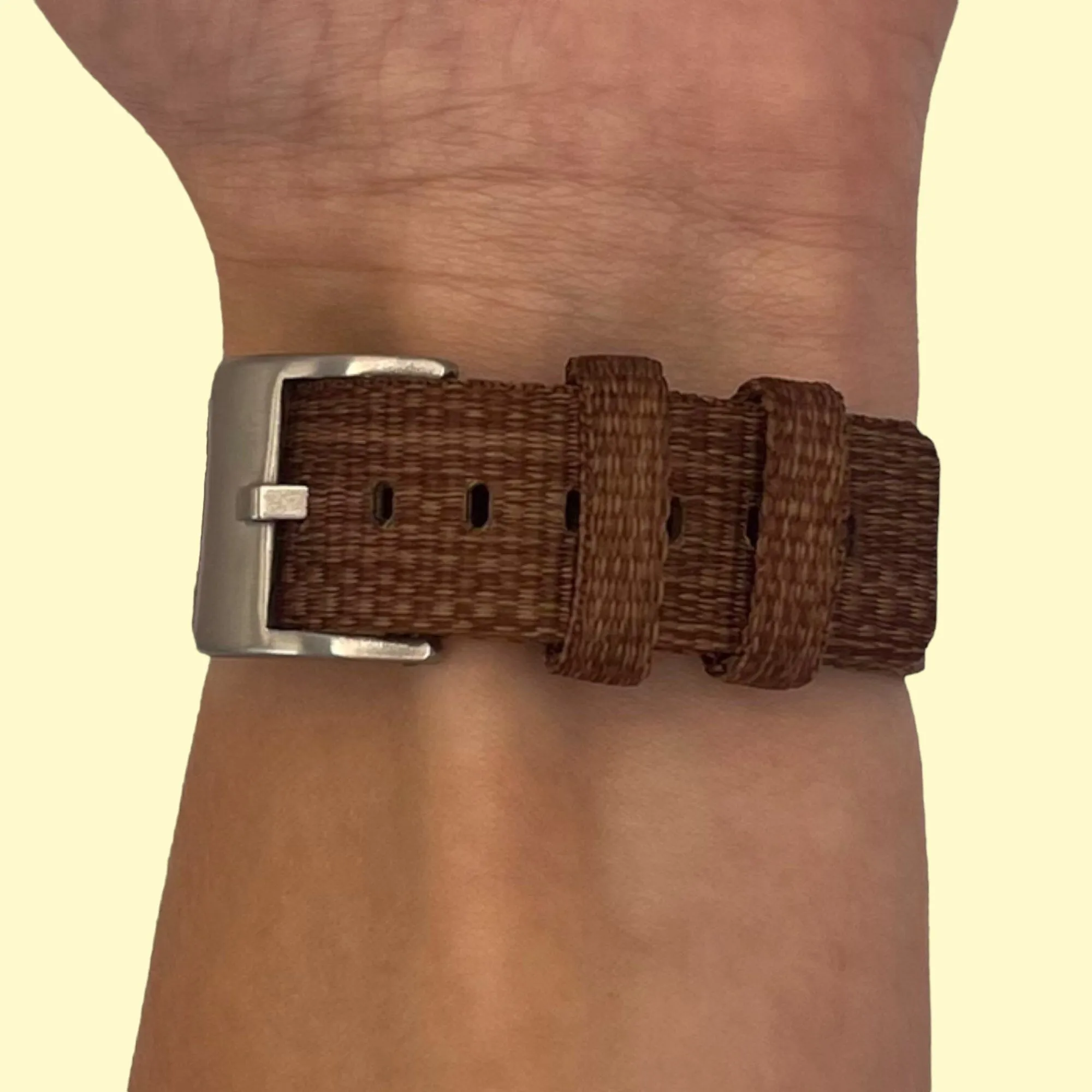 Stylish Canvas Watch Straps Compatible with Samsung Galaxy Watch 4 Classic (42mm & 46mm)