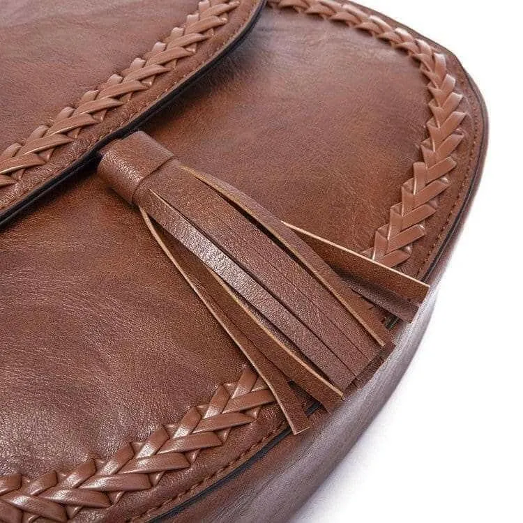 Stylish Vegan Leather Saddle Bag - The JOELLE by Nichole Collection