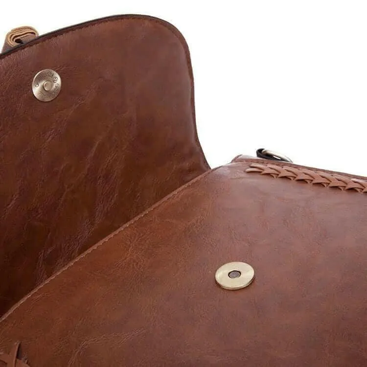 Stylish Vegan Leather Saddle Bag - The JOELLE by Nichole Collection