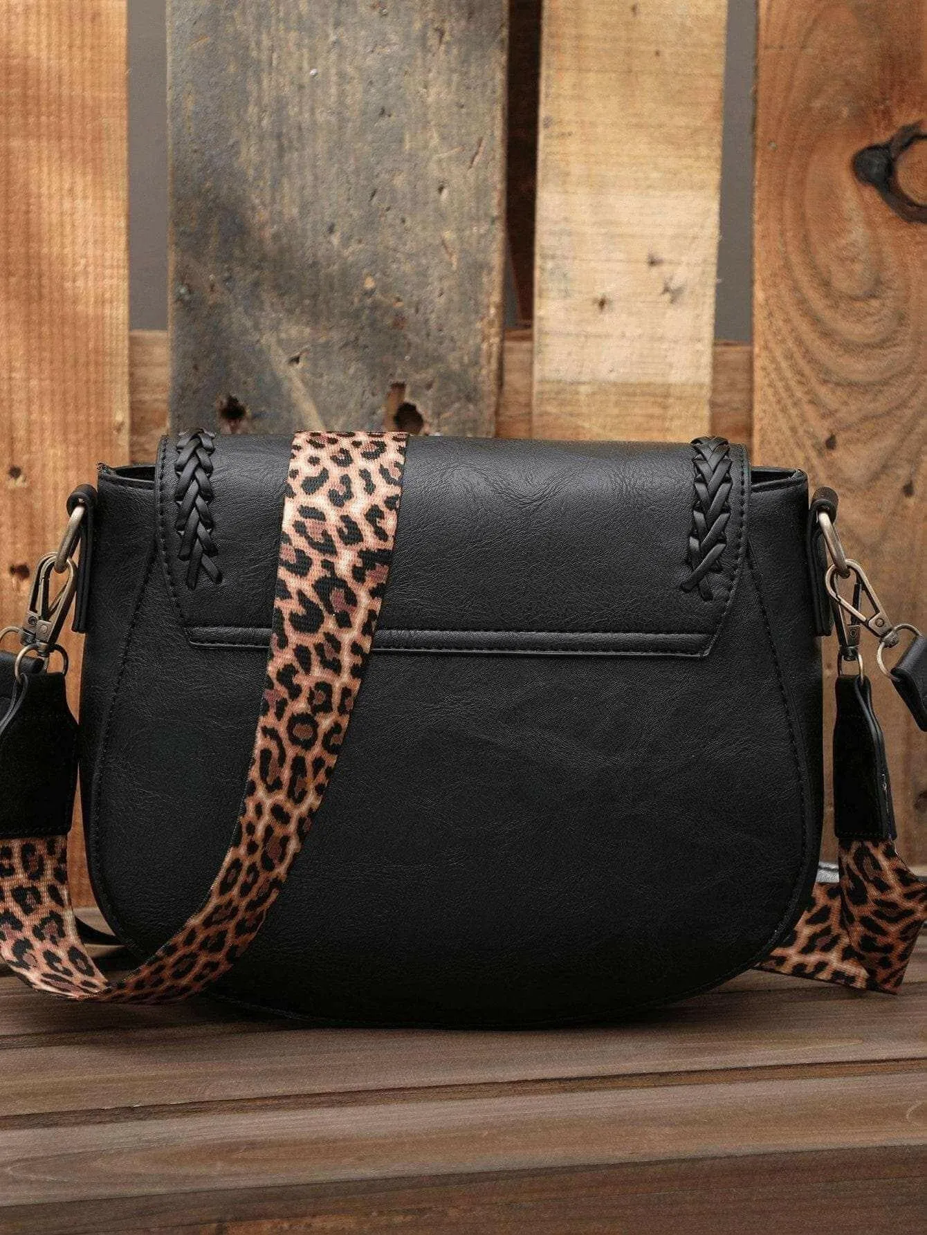 Stylish Vegan Leather Saddle Bag - The JOELLE by Nichole Collection