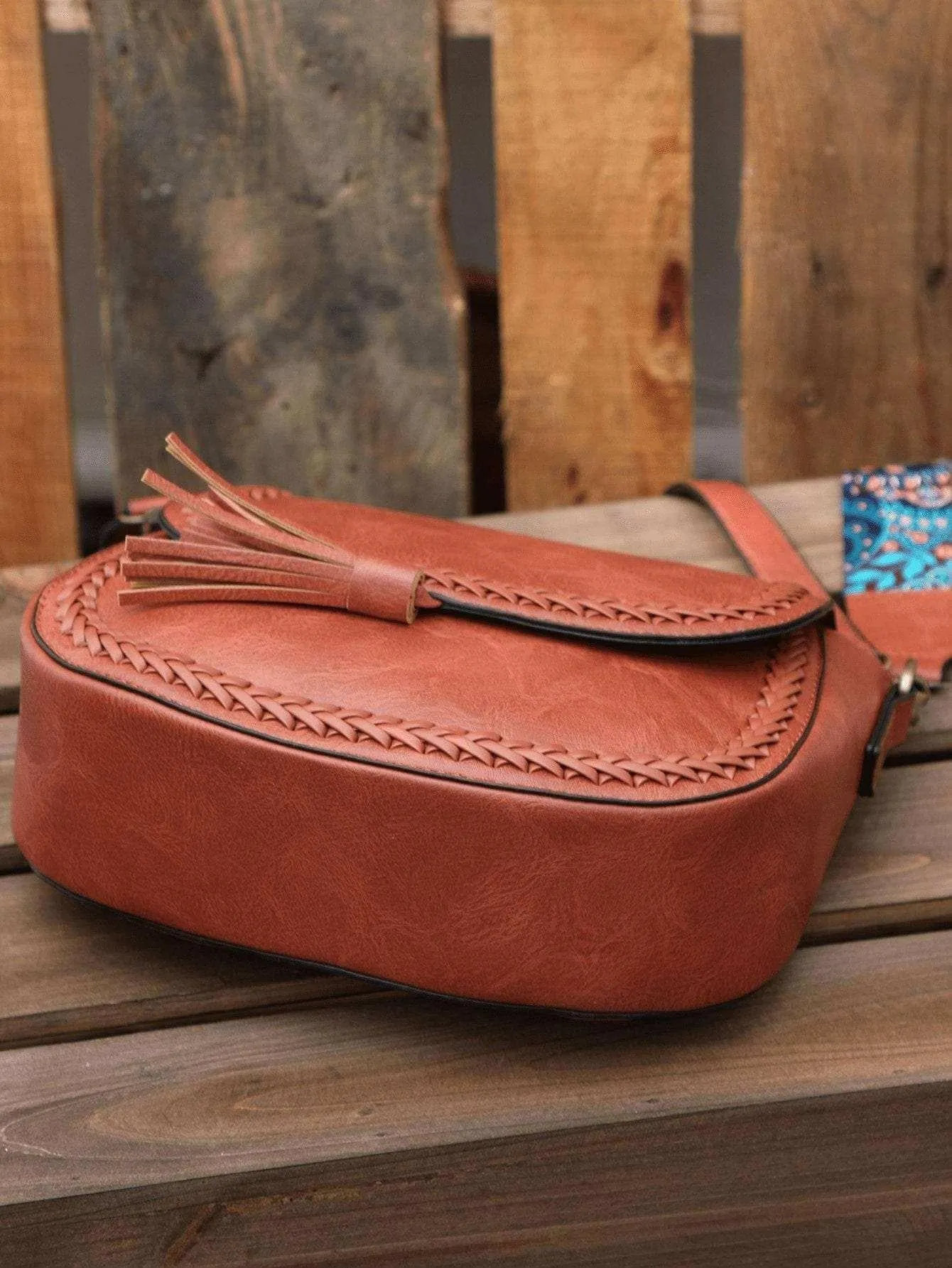 Stylish Vegan Leather Saddle Bag - The JOELLE by Nichole Collection