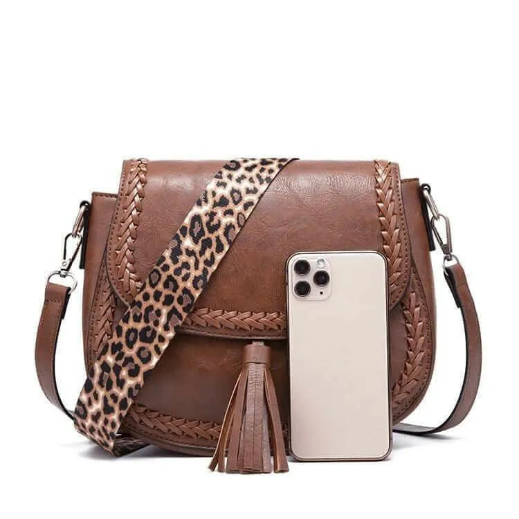 Stylish Vegan Leather Saddle Bag - The JOELLE by Nichole Collection