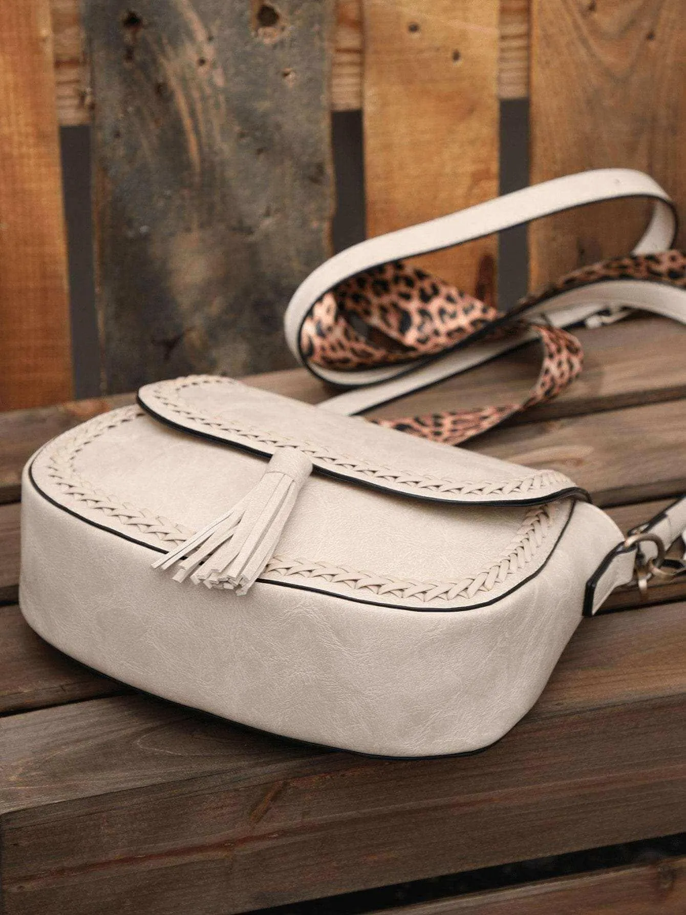 Stylish Vegan Leather Saddle Bag - The JOELLE by Nichole Collection