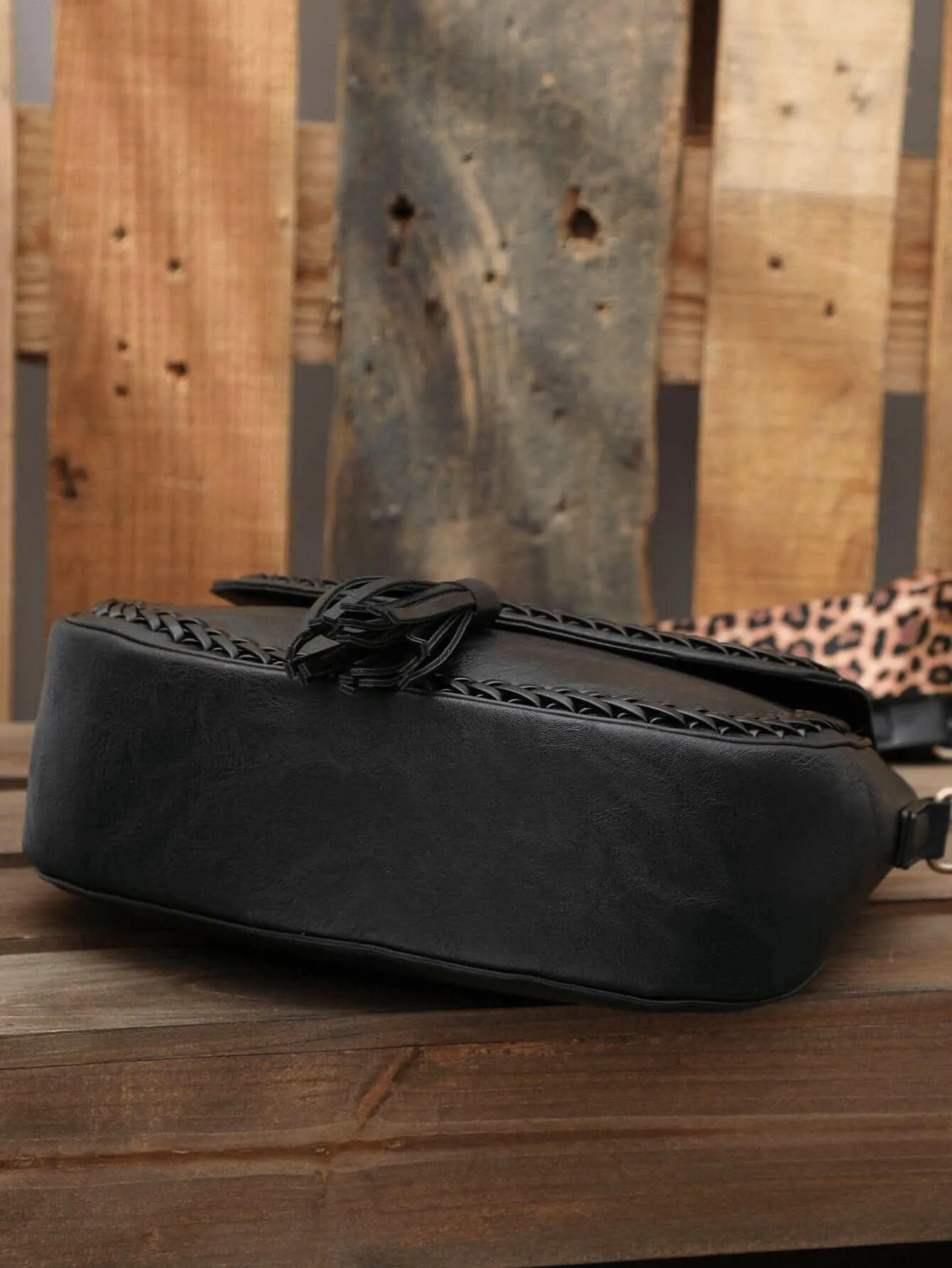 Stylish Vegan Leather Saddle Bag - The JOELLE by Nichole Collection