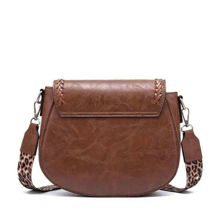 Stylish Vegan Leather Saddle Bag - The JOELLE by Nichole Collection