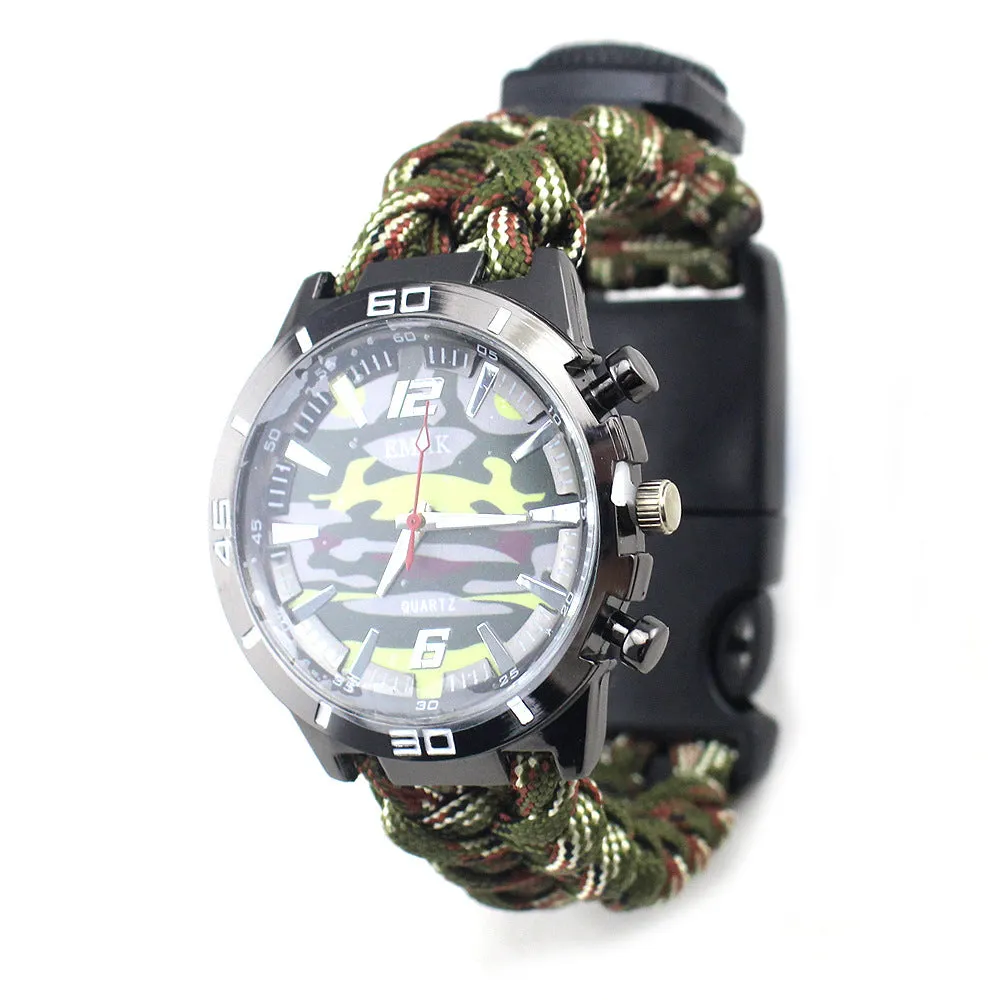 Survival Bracelet Watch, Men & Women Emergency Survival Watch