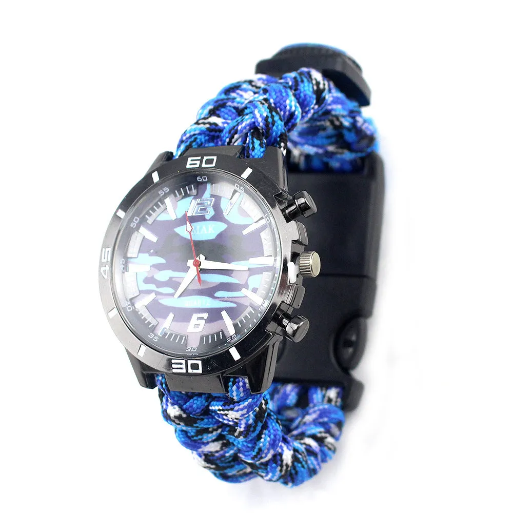 Survival Bracelet Watch, Men & Women Emergency Survival Watch