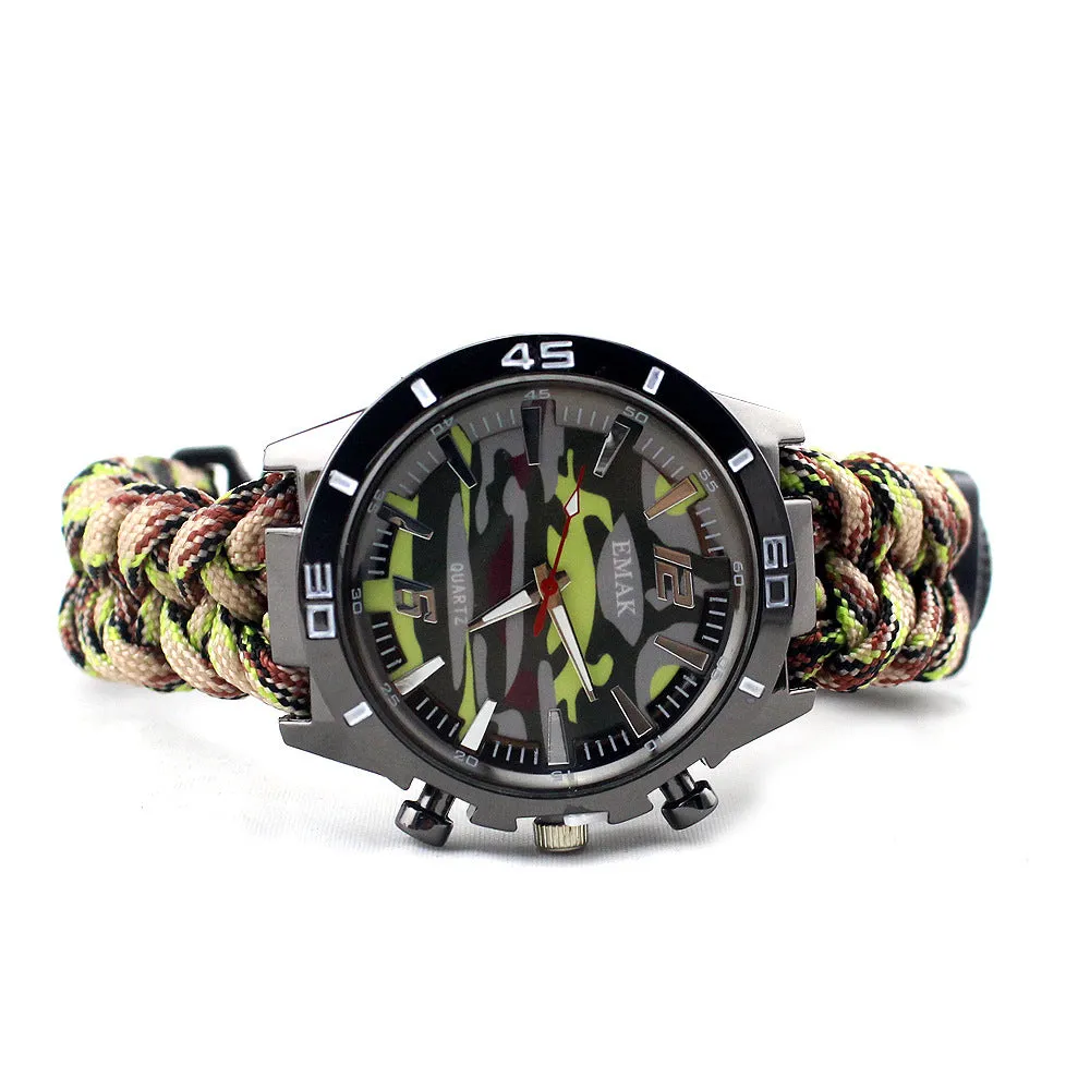 Survival Bracelet Watch, Men & Women Emergency Survival Watch