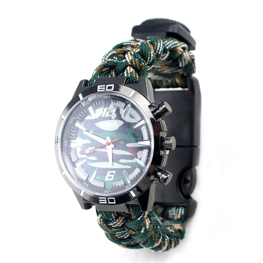 Survival Bracelet Watch, Men & Women Emergency Survival Watch