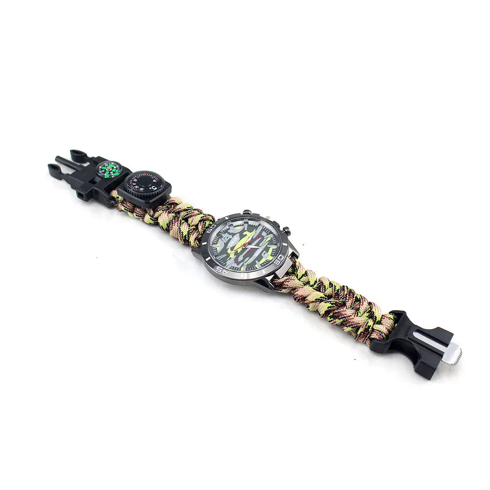 Survival Bracelet Watch, Men & Women Emergency Survival Watch