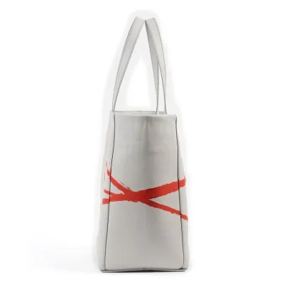 Tote Bag - Rojo sobre Gris Perla