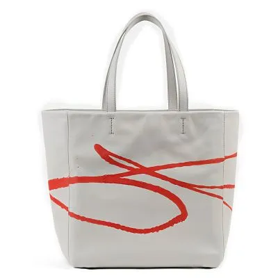 Tote Bag - Rojo sobre Gris Perla