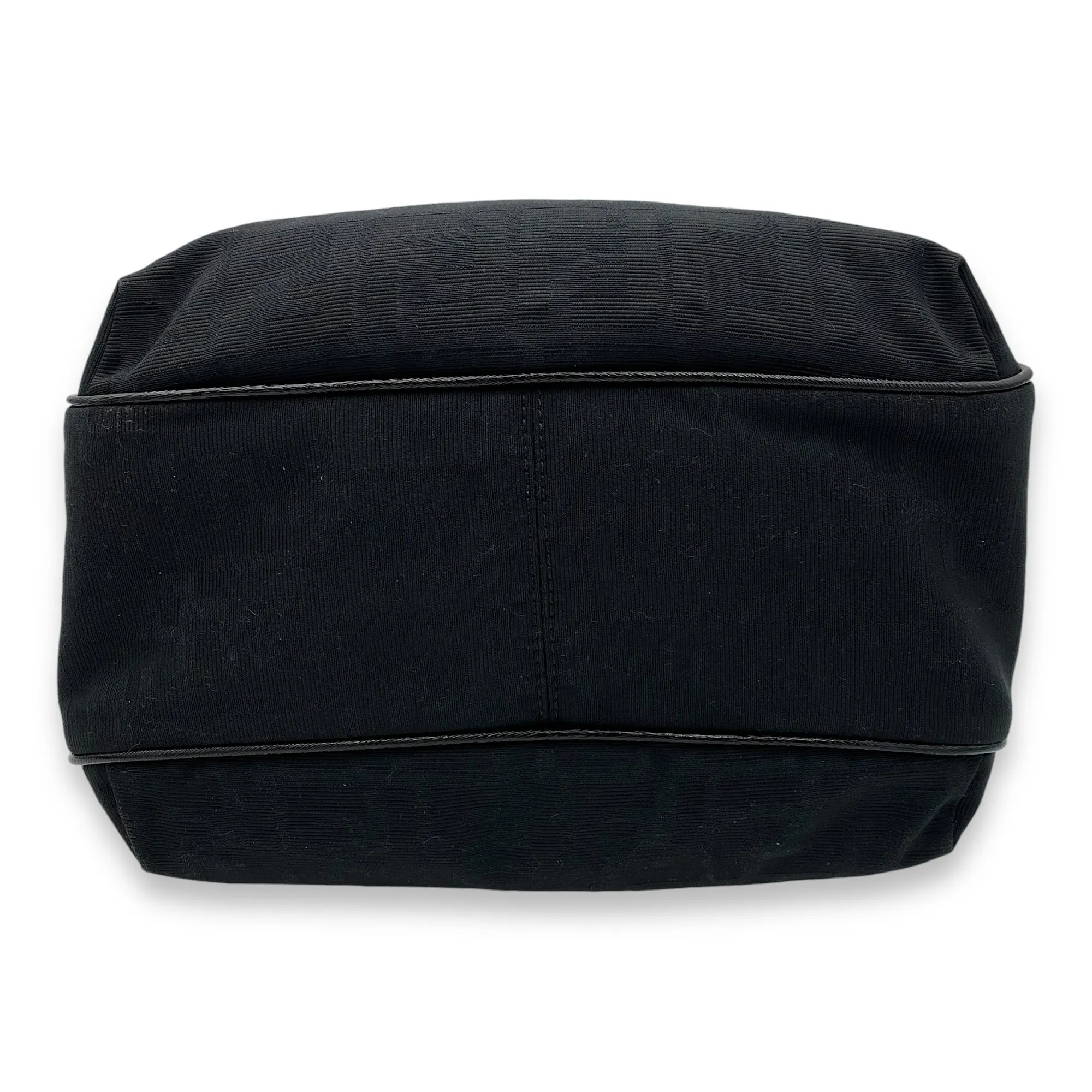 Vintage Shoulder Bag Black in Canvas, Gold hardware