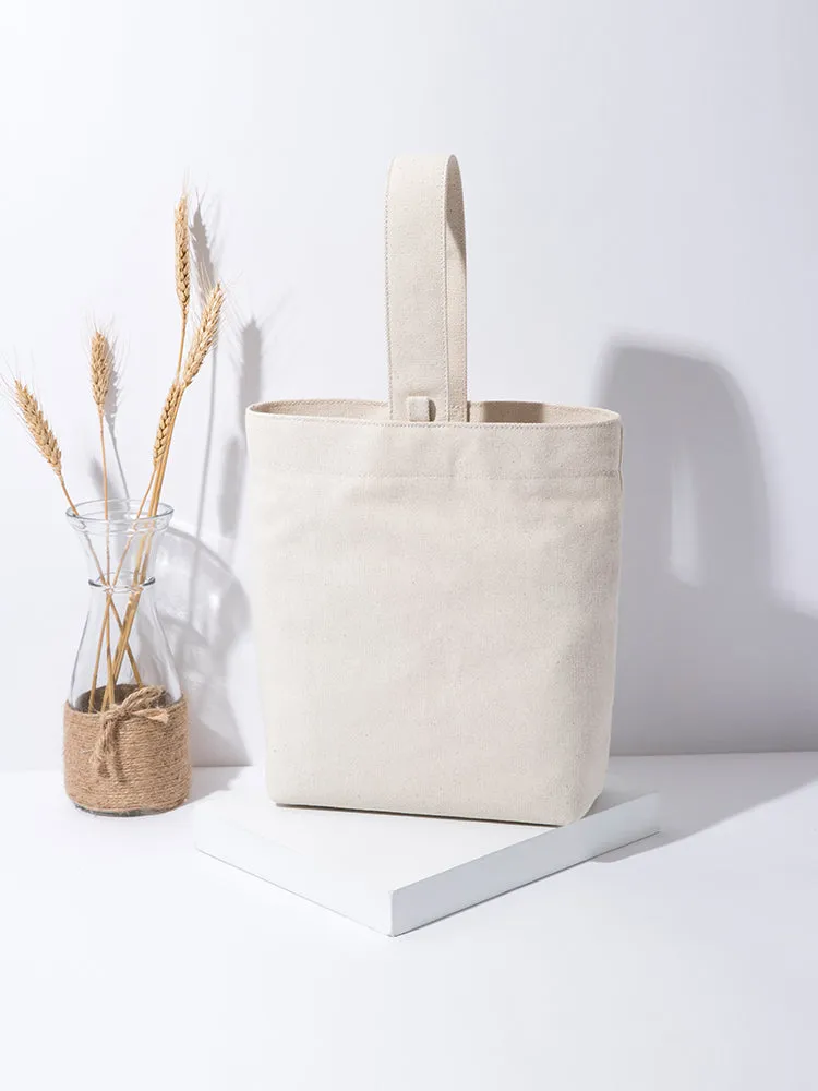 Women's Small Canvas Tote Bag Black Thick Canvas Tote Bag