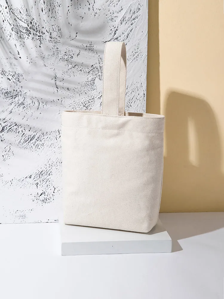 Women's Small Canvas Tote Bag Black Thick Canvas Tote Bag