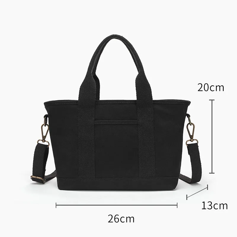 Women's Zippered Canvas Tote Bag Zip Tote Canvas Bag