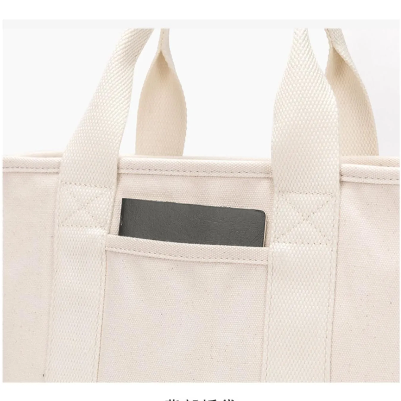 Women's Zippered Canvas Tote Bag Zip Tote Canvas Bag