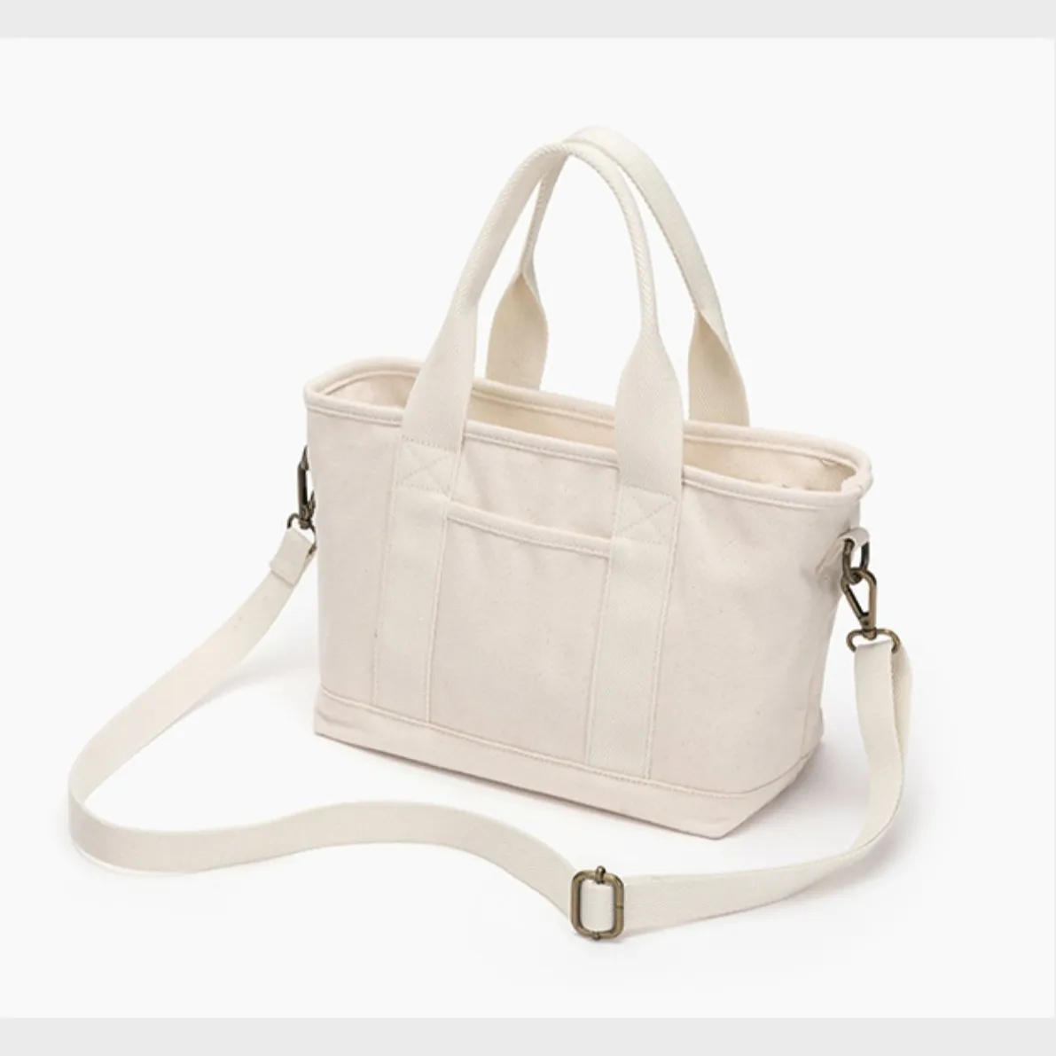 Women's Zippered Canvas Tote Bag Zip Tote Canvas Bag