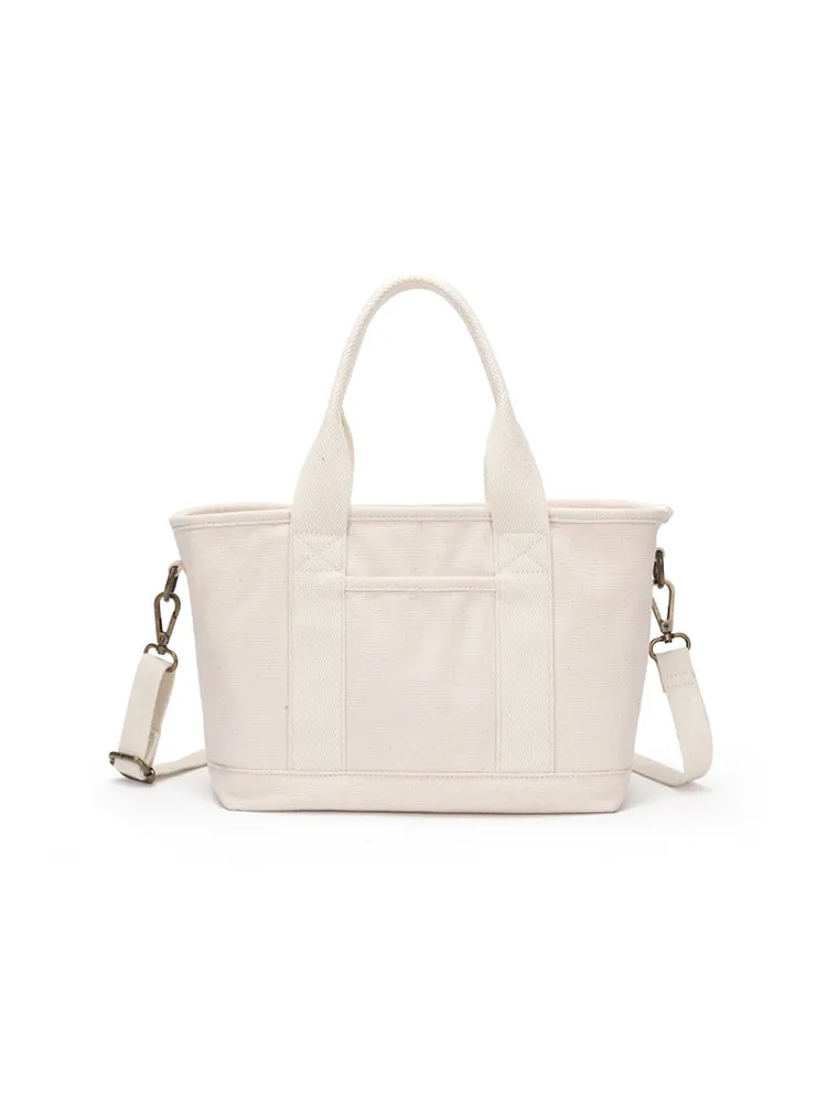 Women's Zippered Canvas Tote Bag Zip Tote Canvas Bag