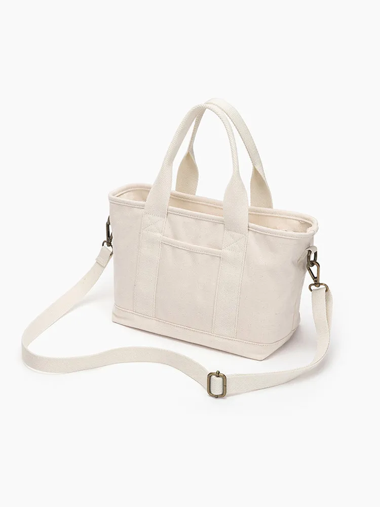 Women's Zippered Canvas Tote Bag Zip Tote Canvas Bag