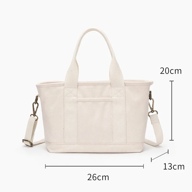 Women's Zippered Canvas Tote Bag Zip Tote Canvas Bag