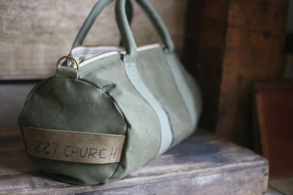 WWII era Canvas Mini Duffel Bag - SOLD